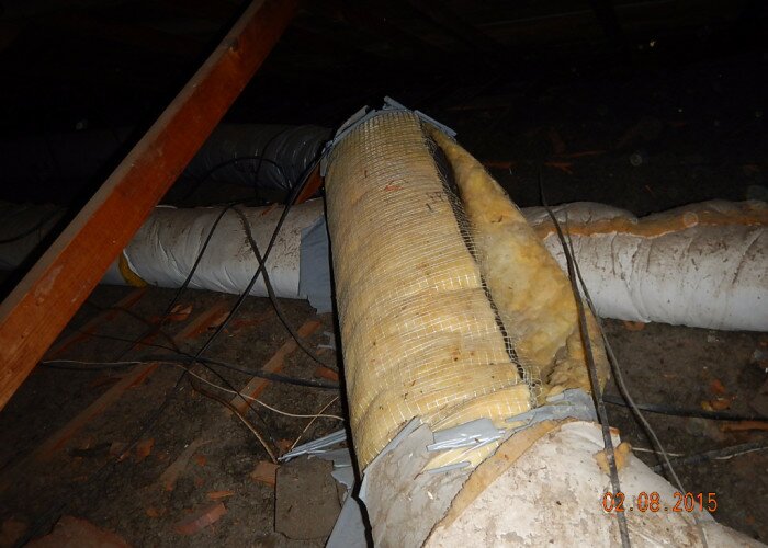 deteriorated hvac duct sheathing in kenedale Office 