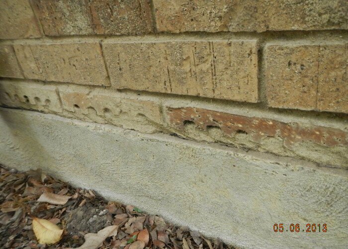improper brick veneer wall install in arlington